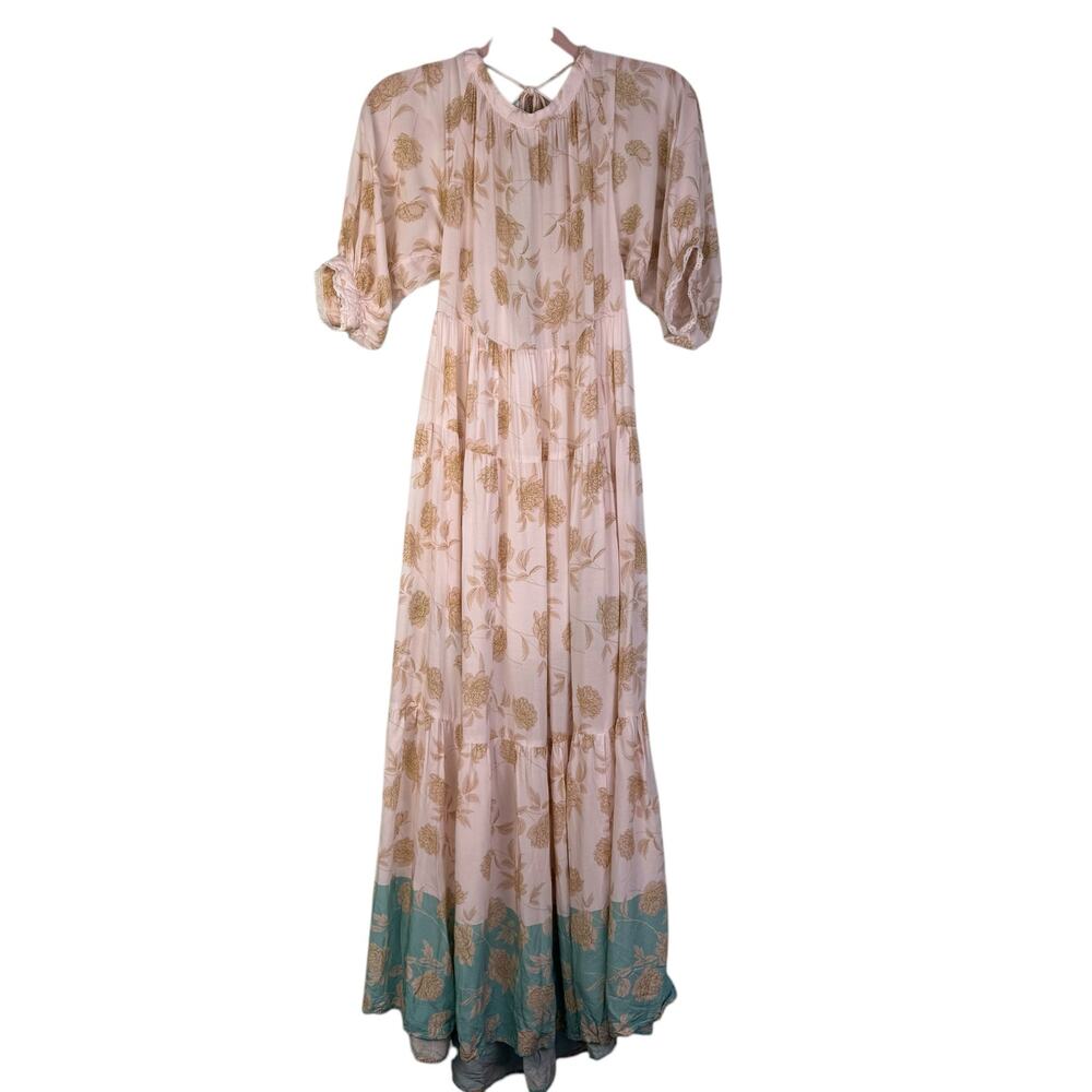 SOLAI Dress Maxi Women Small Cottagecore Pleasant Boho Lightweight Pockets